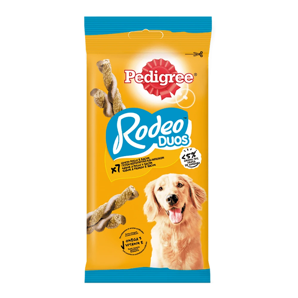 Pedigree Rodeo DUO Pollo & Bacon (10 cajas de 7 x 123 g)