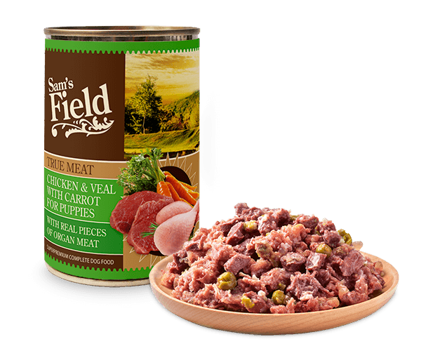 Sam's Field Pollo y ternera para cachorros 400 gr