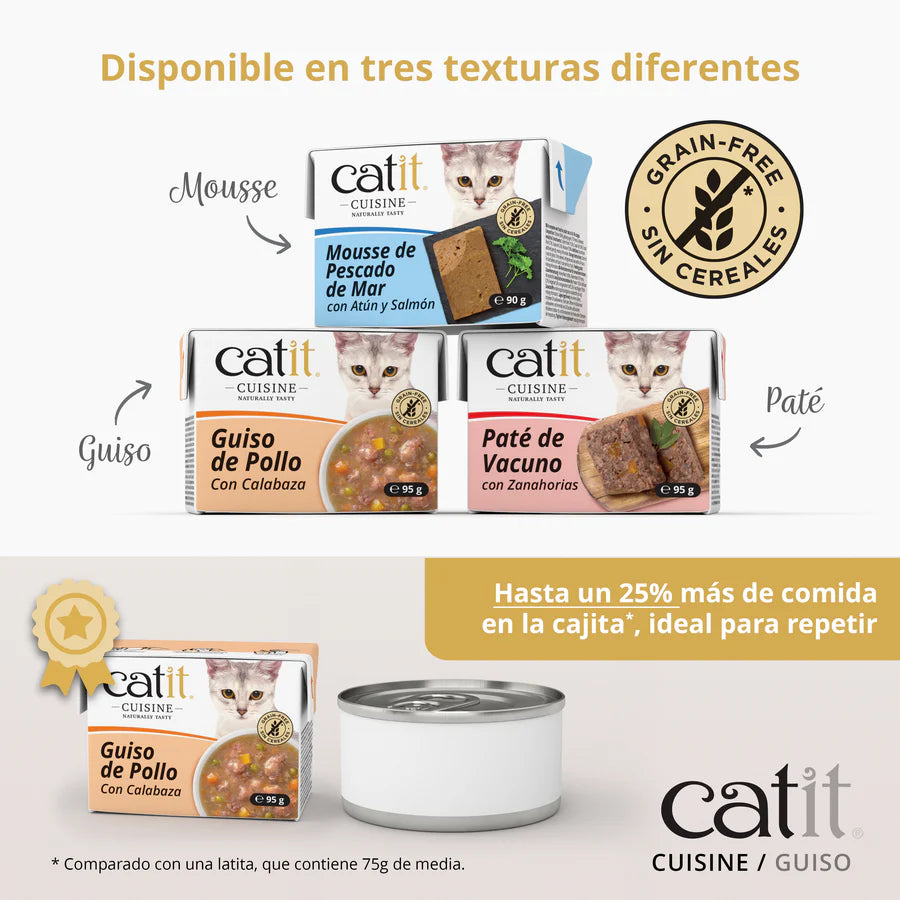 Catit Guiso para gatos Catit Cuisine Sabor: Vacuno con Verdura