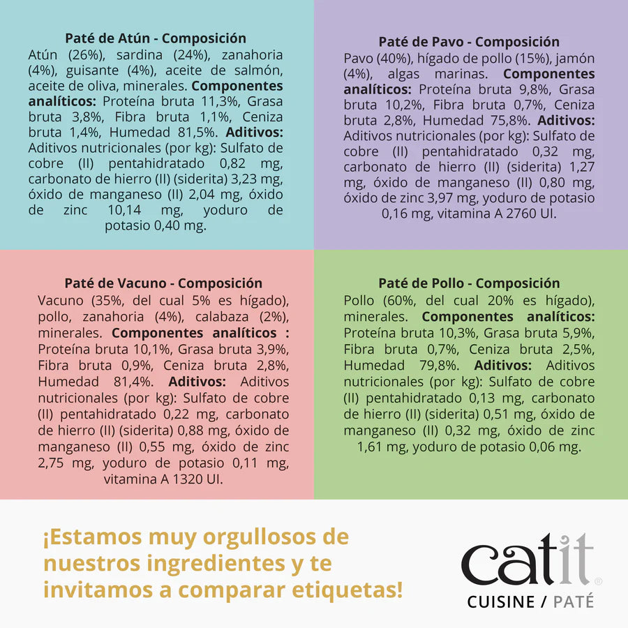 Catit Paté para gatos Catit Cuisine Sabor: Vacuno con Zanahoria