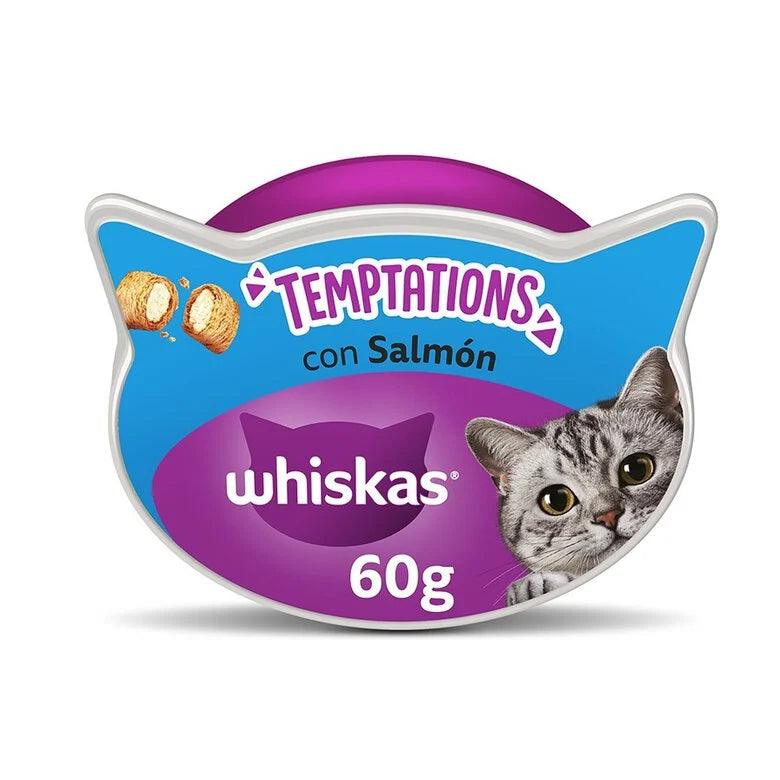Snack Whiskas Temptations Salmón (8 x 60gr)