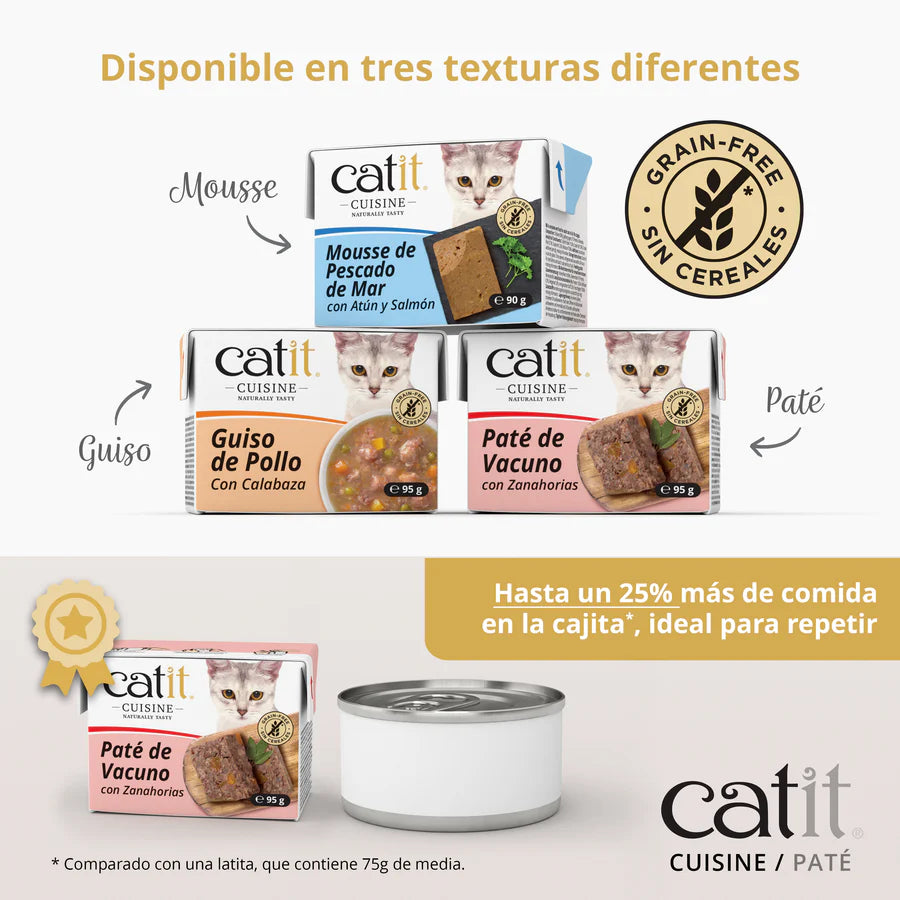 Catit Paté para gatos Catit Cuisine Sabor: Atún con Sardinas