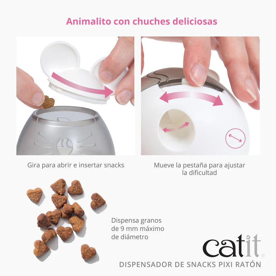Catit Dispensador de snacks para gatos Catit PIXI Modelo: Ratón