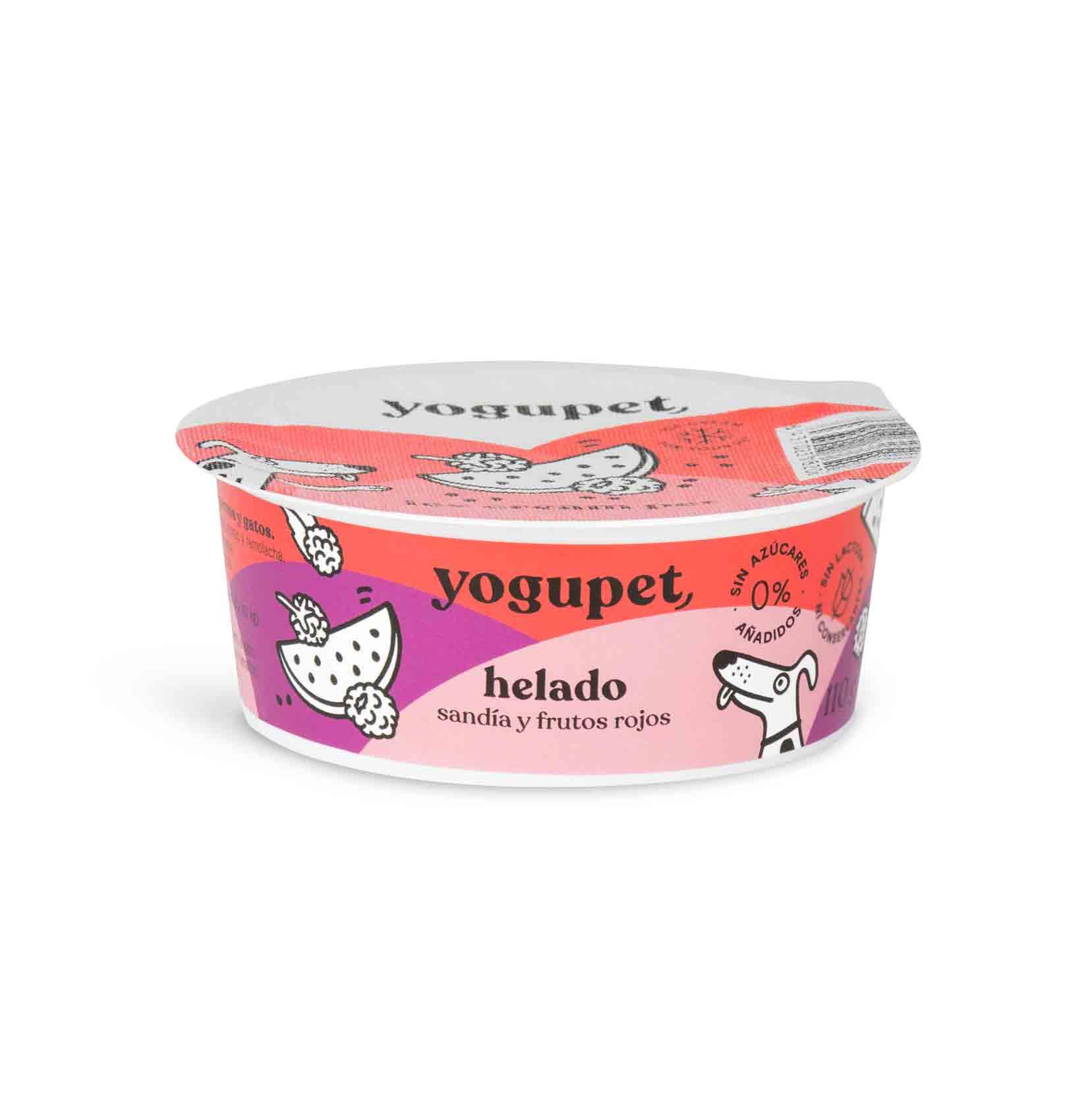 Yogupet helado de sandía y frutos rojos 110 gr