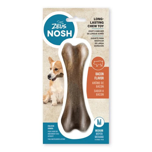 Zeus Hueso mordedor con aroma para perro Zeus Nosh Strong Sabor: Bacon Tamaño: 15cm