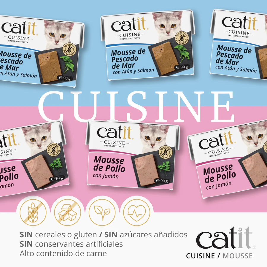 Catit Mousse para gatos Catit Cuisine Sabor: Pollo con Jamón