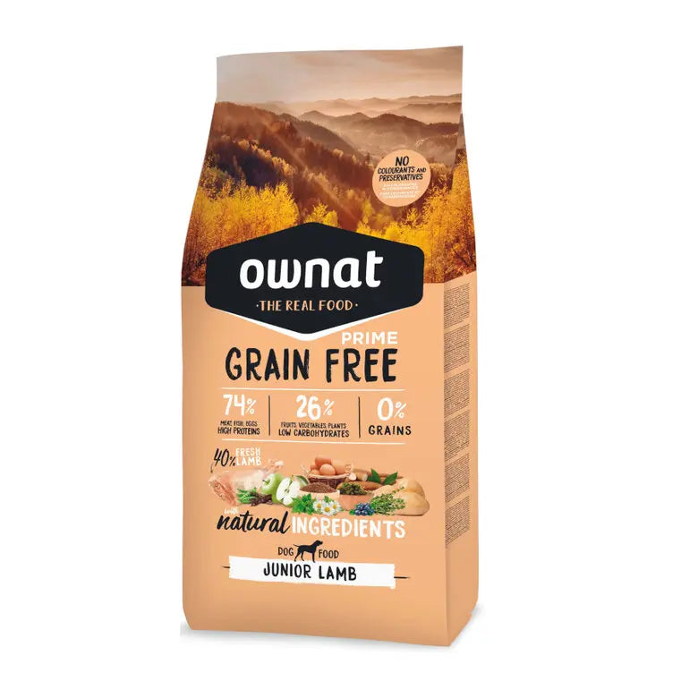 Ownat grain Free Canine Prime Junior Cordero