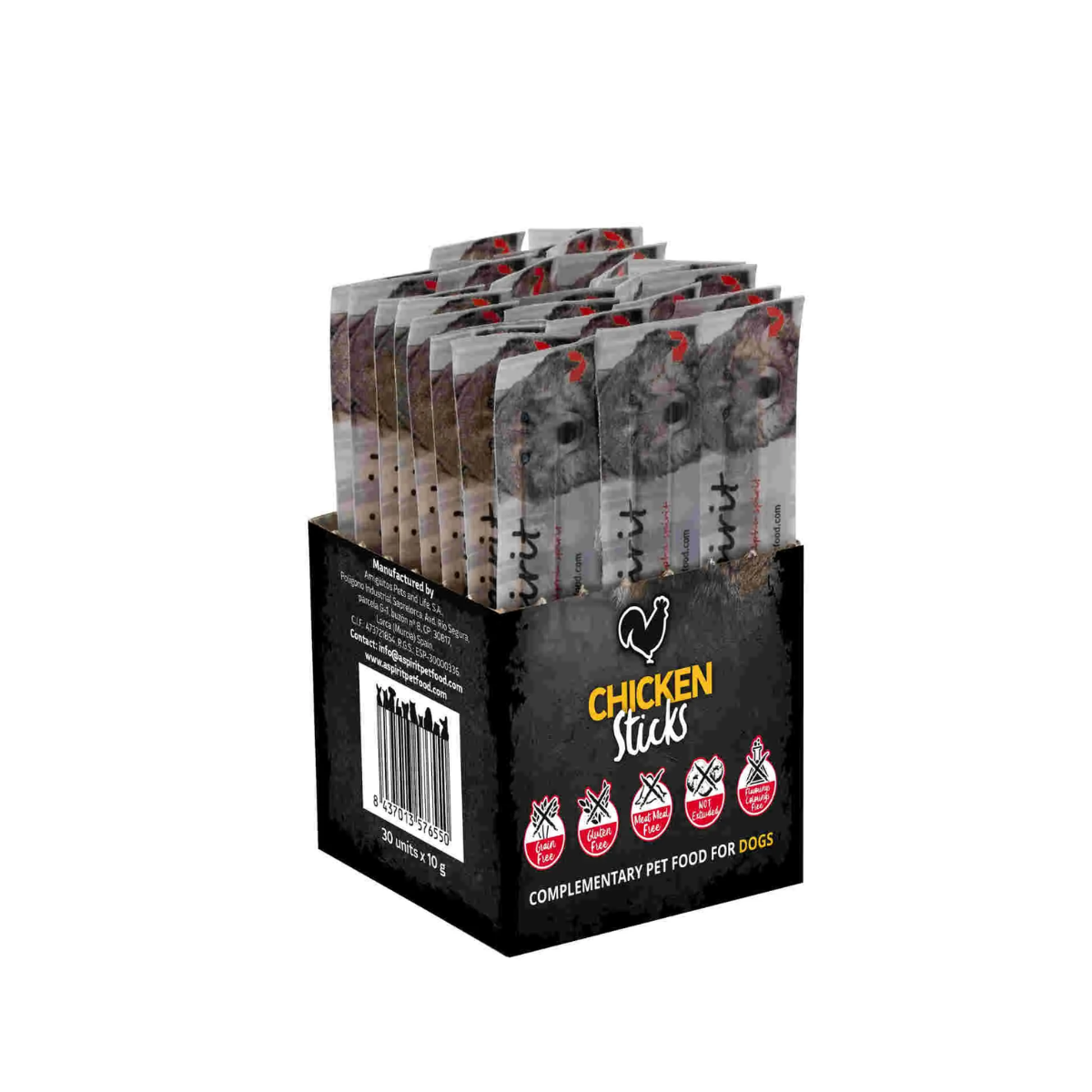 Alpha Spirit Perros Barritas Pollo 30Uds