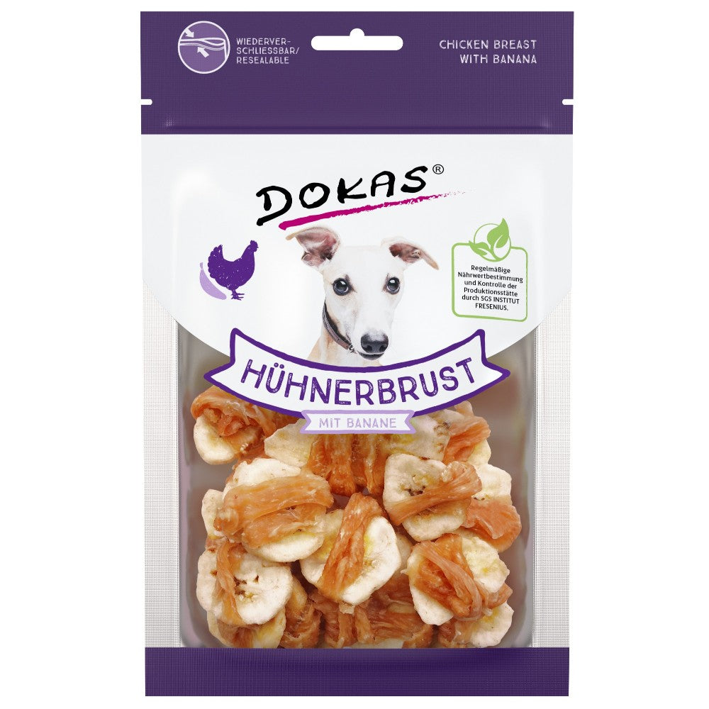 Dokas DOG Pechuga de Pollo con Platano (8 x 70 g)
