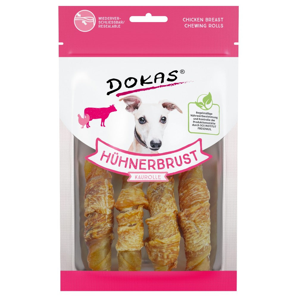 Dokas DOG Rollos de pechuga de Pollo (8 x 250 g)
