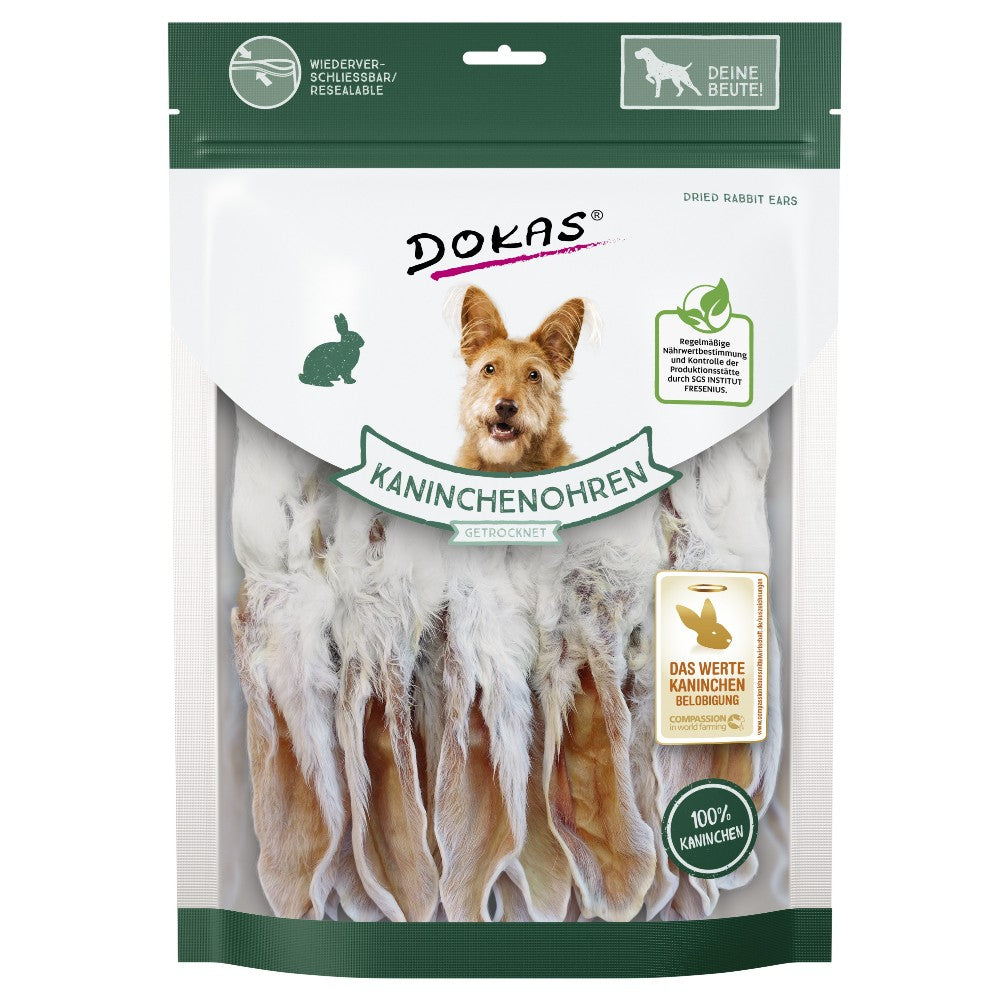 Dokas DOG Orejas de Conejo con pelo (7 x 100 g)