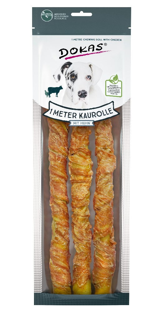 Dokas DOG Rollo de 1 metro de Buey y Pollo (8 x 315 g)