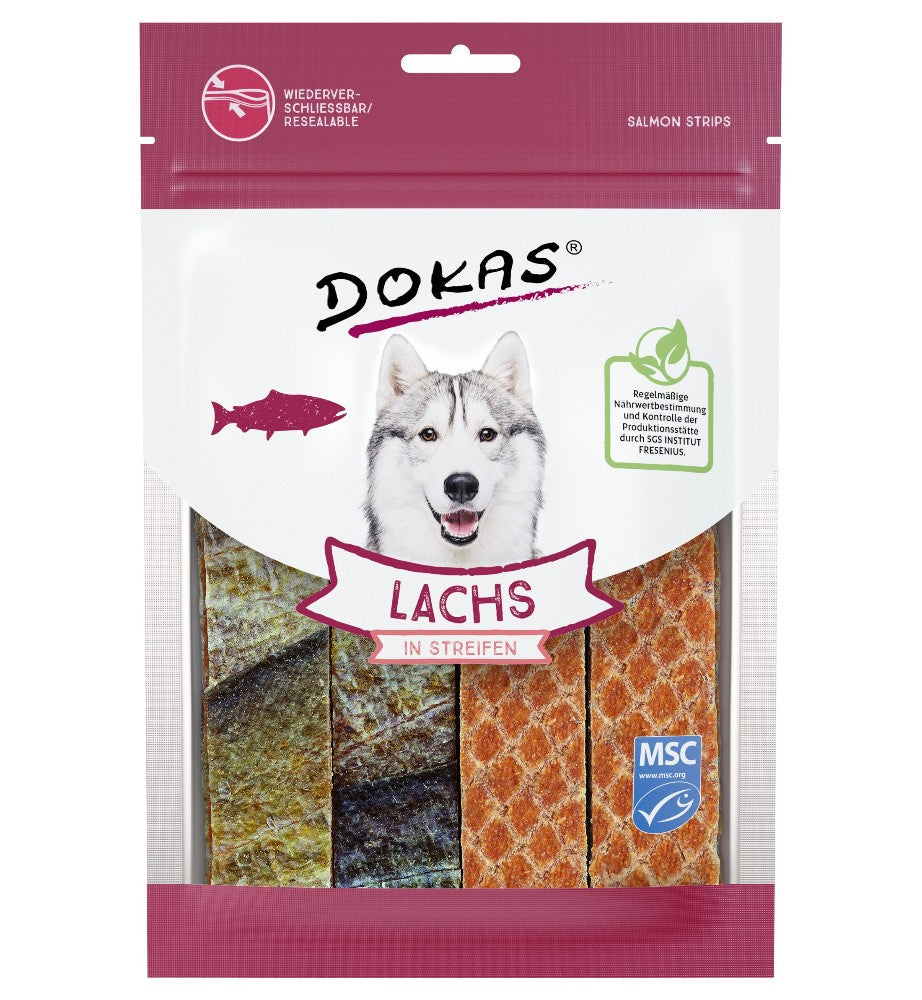 Dokas DOG Tiras de Salmón (8 x 100 g)