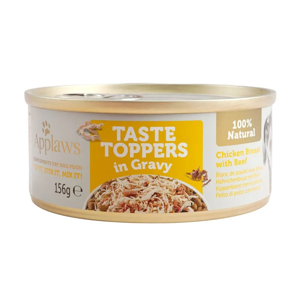 Applaws Dog lata Topper Pollo Y Ternera En Salsa