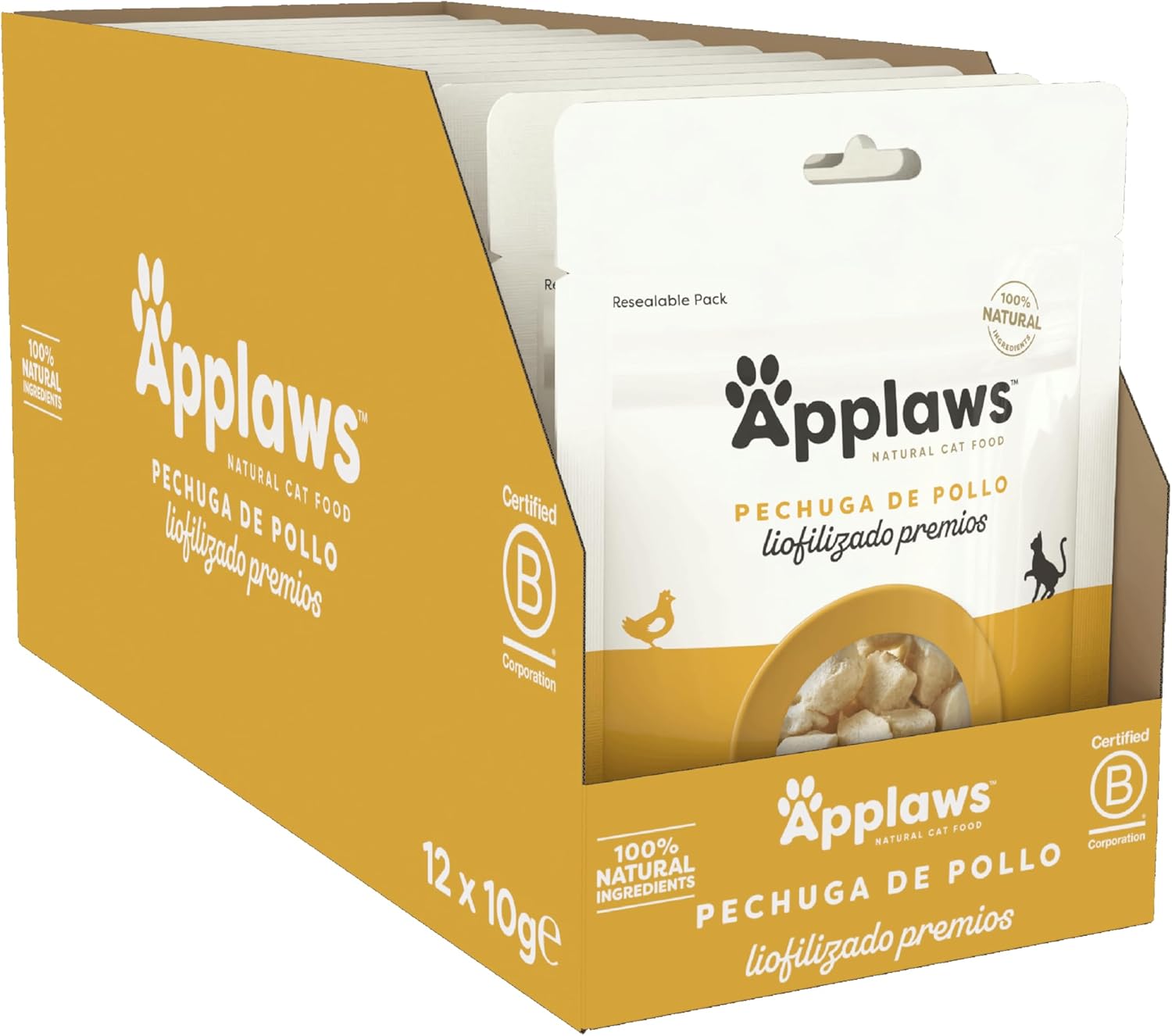 Applaws Cat Snack Pechuga De Pollo liofilizado - Pack 12 x 10 gr