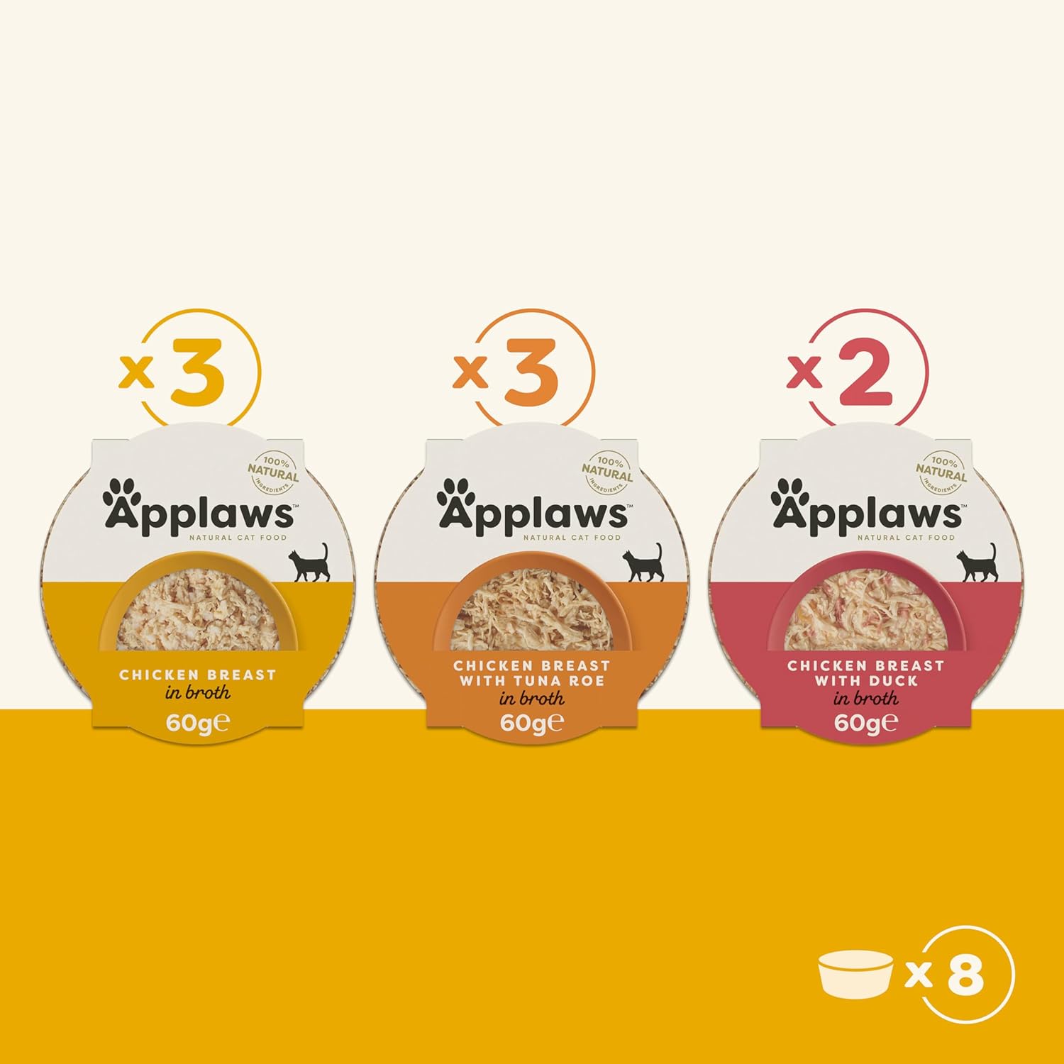 Applaws Cat Tarrina Multipack Seleccion Pollo 8X60 -  8 X 60gr