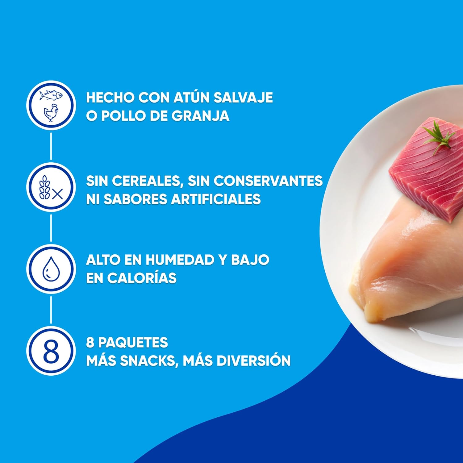 Churu CAT Fun Bites Receta de Pollo y Calabaza (8 x 12 g)