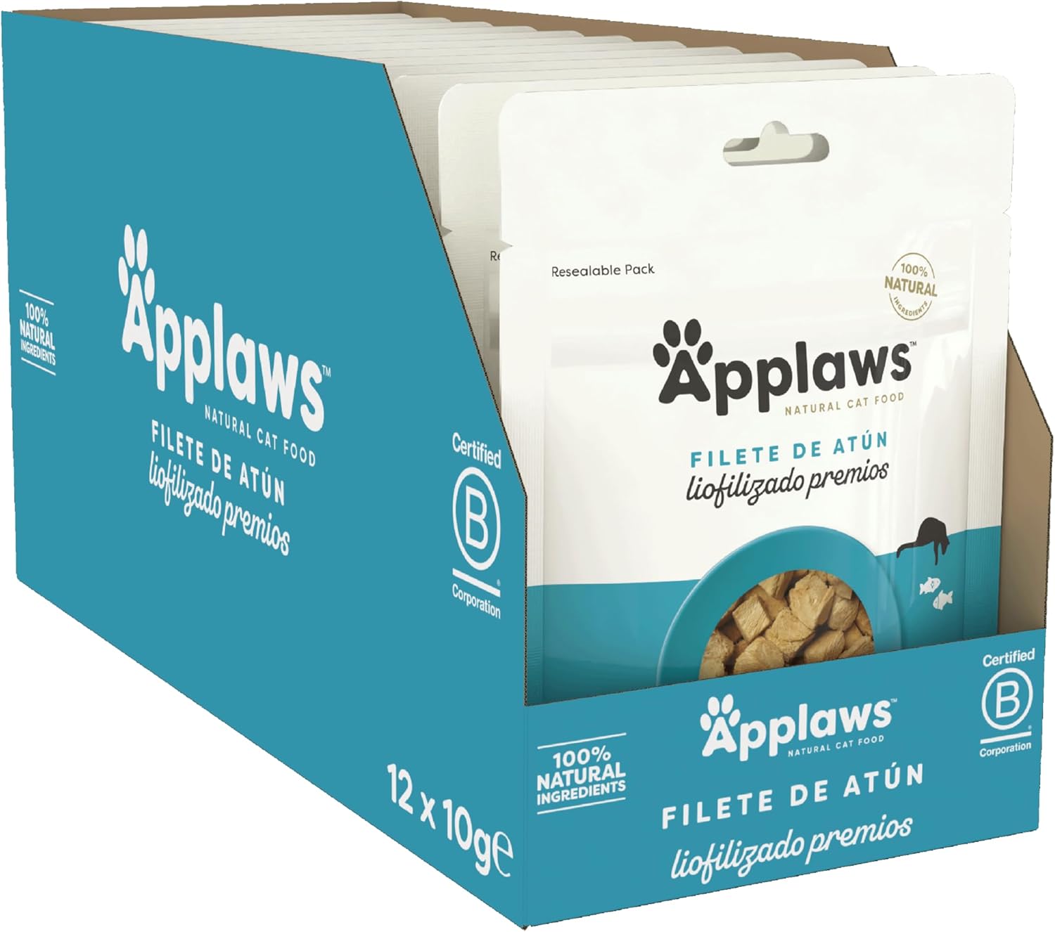 Applaws Cat Snack Filete De Atun liofilizado - Pack 12 x 10 gr