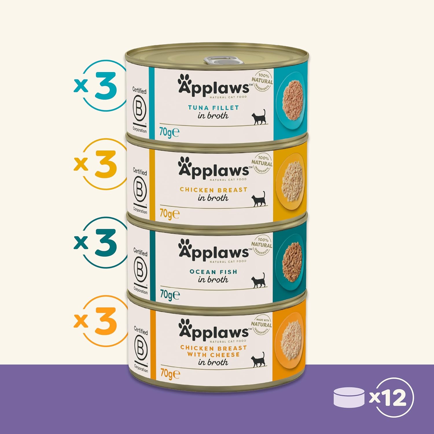 Applaws Cat lata Seleccion Suprema Multipack - Pack 12 x 70 gr
