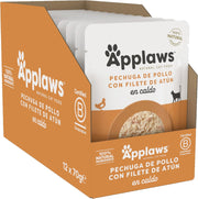 Applaws Cat Sobre Peguga De Pollo Y Filete De Atun - Pack 12 x 70 gr