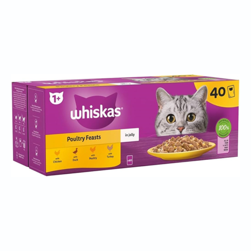 Whiskas BUNDLE Aves en Gelatina (40 x 85 g)