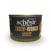 Schesir DOG TASTE THE WORLD Lata Pollo Masala en Caldo 150 g