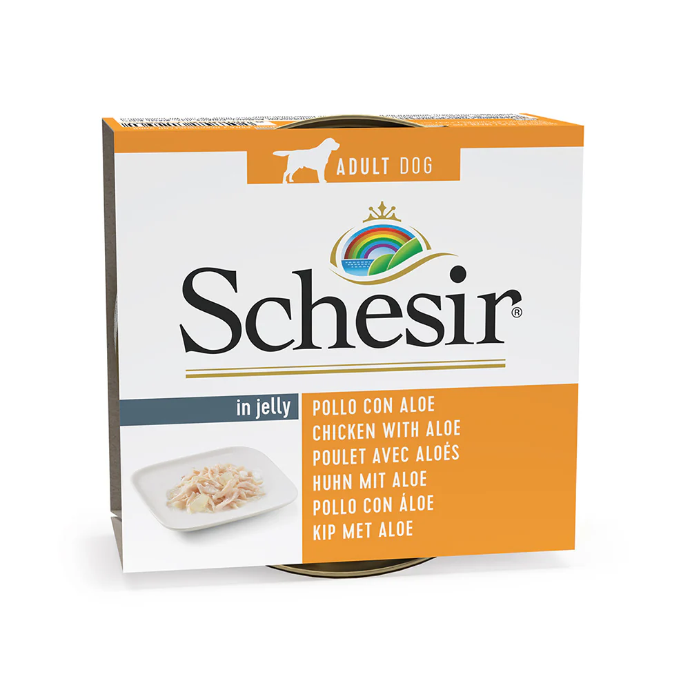 Schesir DOG Lata Pollo con Aloe en Gelatina 150 g