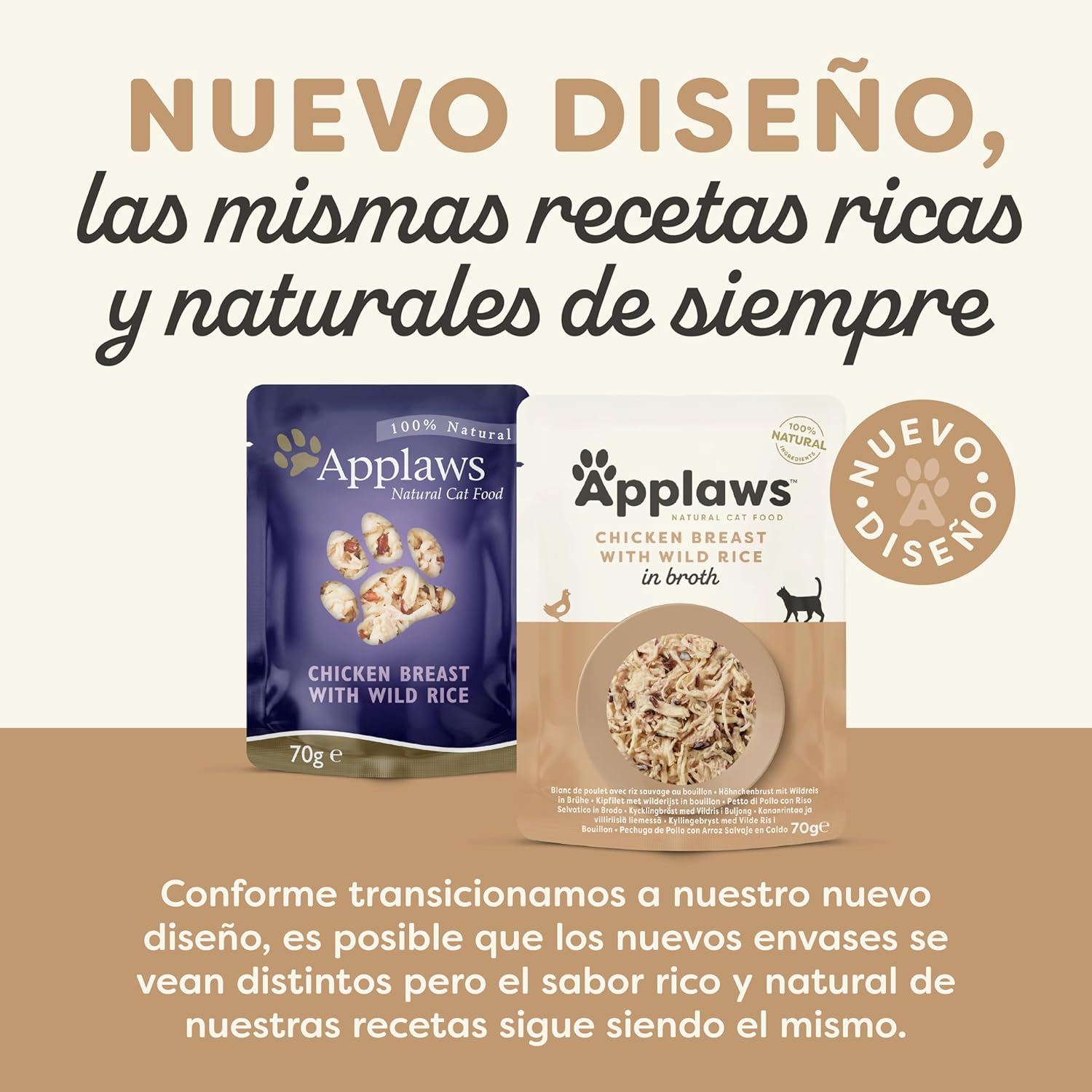 Applaws Cat Sobre Pollo Con Arroz - Pack 12 x 70 gr