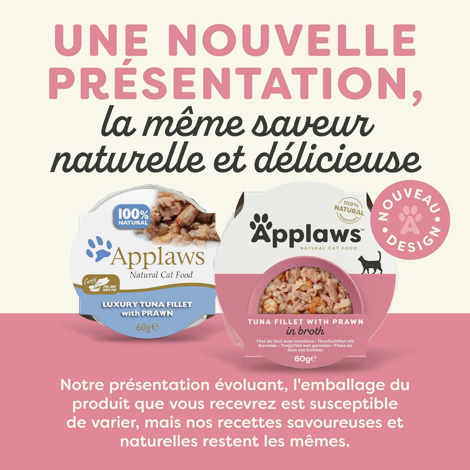 Applaws Cat Tarrina Filete Atun Y gambas - Pack 10 x 60 gr