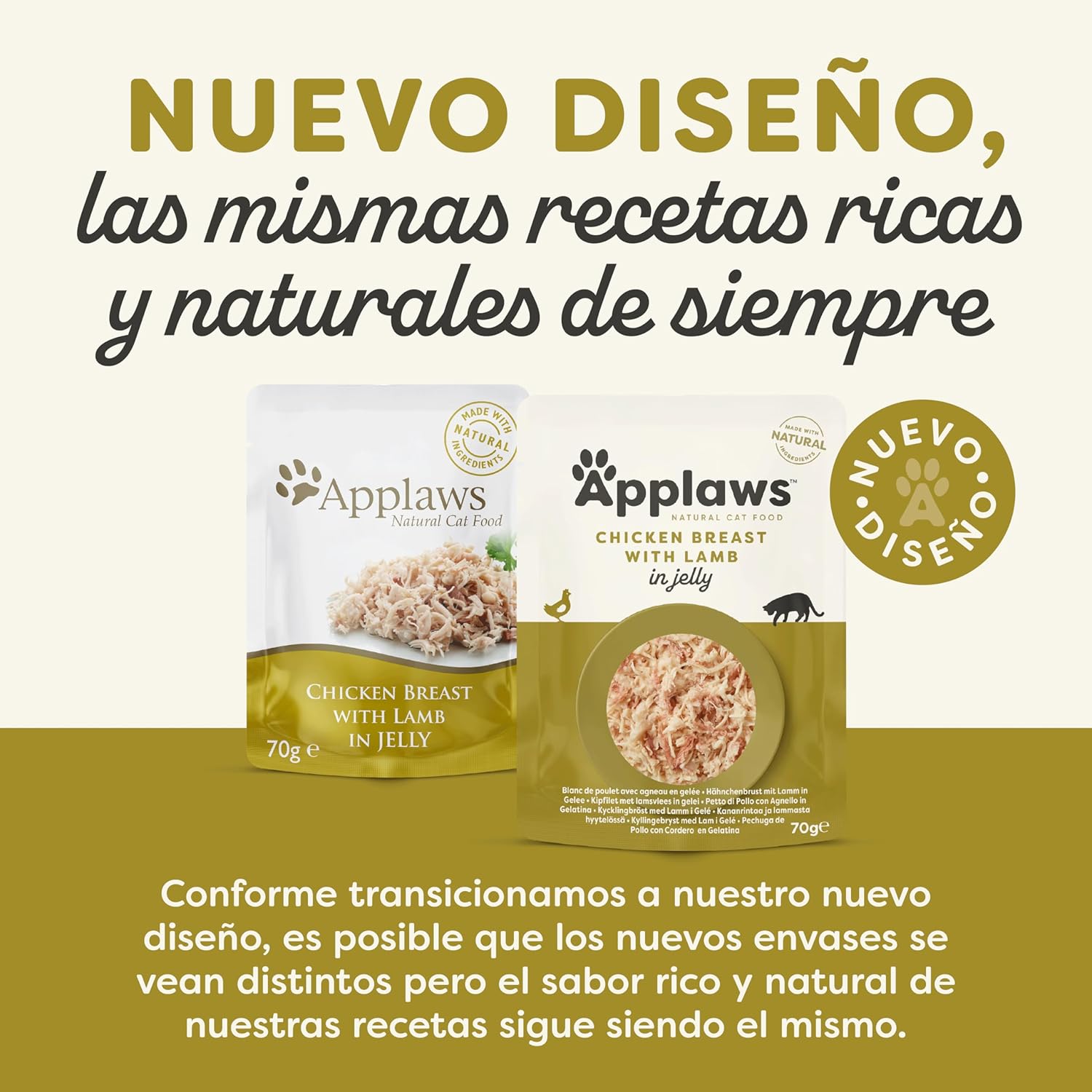 Applaws Cat Sobre Pollo Y Cordero En gelatina - Pack 16 x 70 gr