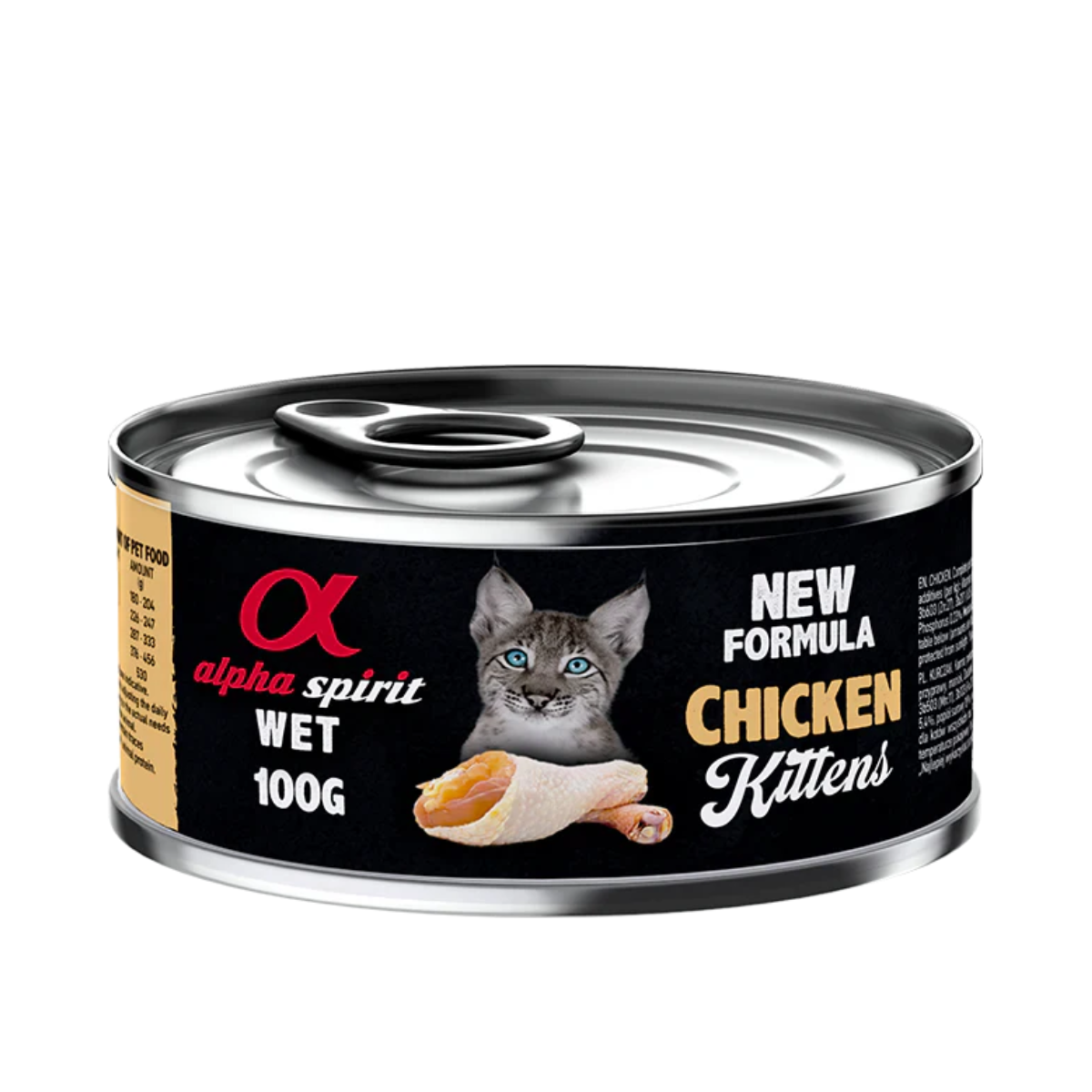 Alpha Spirit Gatos Gatito Pollo lata Caja 6X200GR
