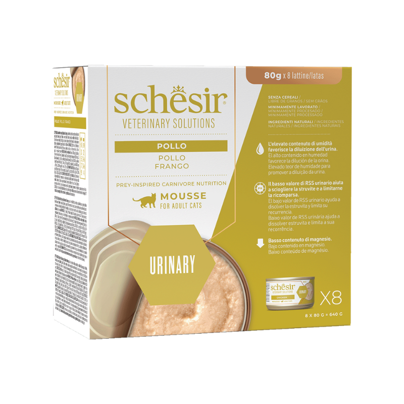 Schesir CAT VET URINARY Mousse Pollo (8 x 80 g)