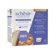 Schesir CAT VET DIABETIC Filetes Caldo de Pescado (8 x 80 g)