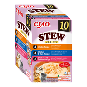 Stew CAT Multipack Receta de Pollo, Atún y Salmón (10 x 40 g)