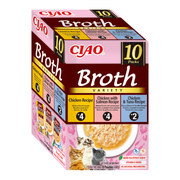 Broth CAT Multipack Receta de Pollo, Salmón y Atún (10 x 40 g)