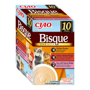 Bisque CAT Multipack Receta de Pollo, Pollo con Buey y Atún con Salmón (10 x 40 g)
