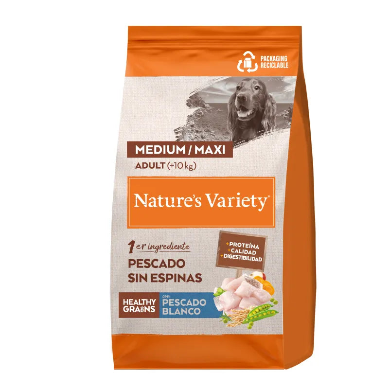 Nature'S Variety Dog Healthy grain Medium Adult Pescado