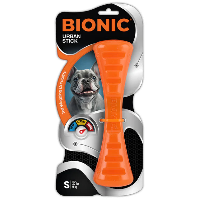 Juguetes ultra resistentes para perros BIONIC Urban Stick S
