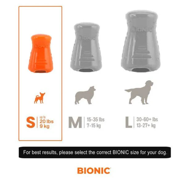 Juguetes ultra resistentes para perros BIONIC Treat Shaker S