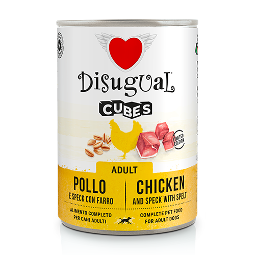Disugual Dog CUBES Pollo, Speck y Espelta (6 x 400 g)