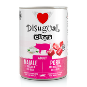 Disugual Dog CUBES Cerdo, Bresaola y Arroz (6 x 400 g)