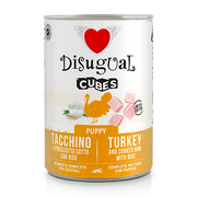 Disugual Dog CUBES PUPPY Pavo, Jamón cocido y Arroz (6 x 400 g)
