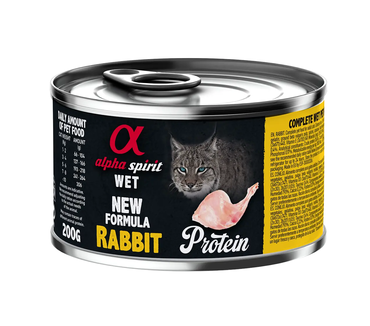 Alpha Spirit Feline Conejo lata Caja