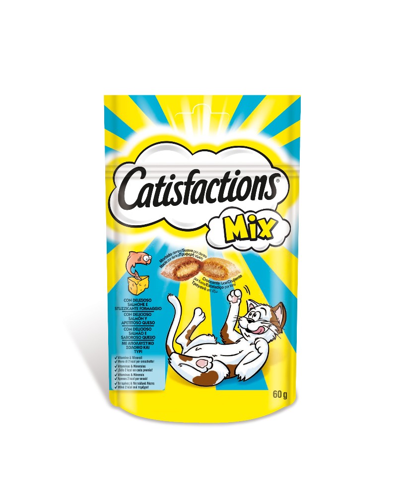 Catisfactions MIX Queso y Salmón (6 x 60 g)