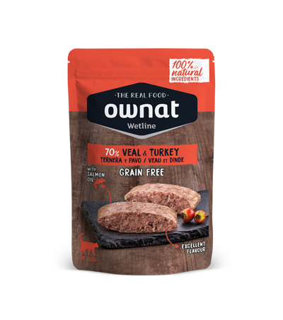Ownat Wetline Feline Ternera Y Pavo - Pack 12 x 85gr