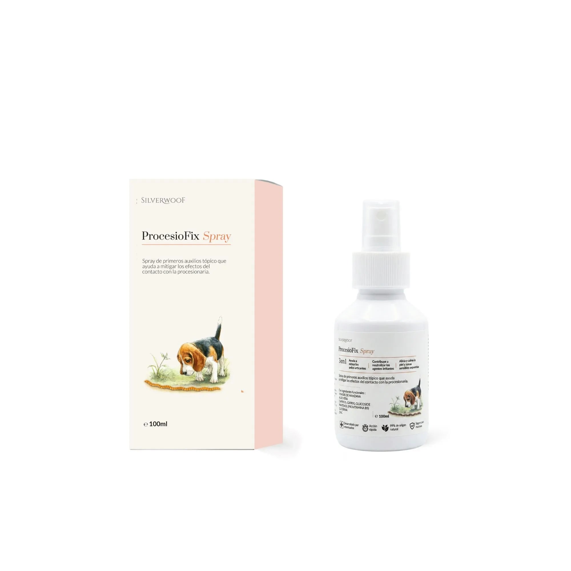 Silverwoof ProcesioFix Spray de Primeros Auxilios - Alivia los Efectos del Contacto con la Procesionaria