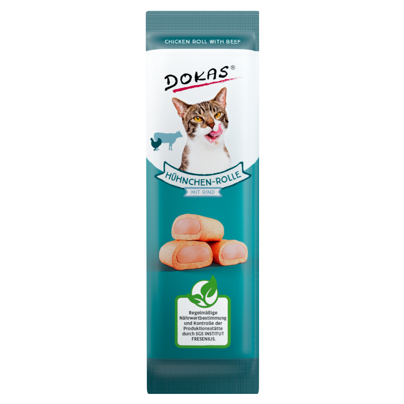 Dokas CAT Rollos de Pollo con Ternera (32 x 10 g)
