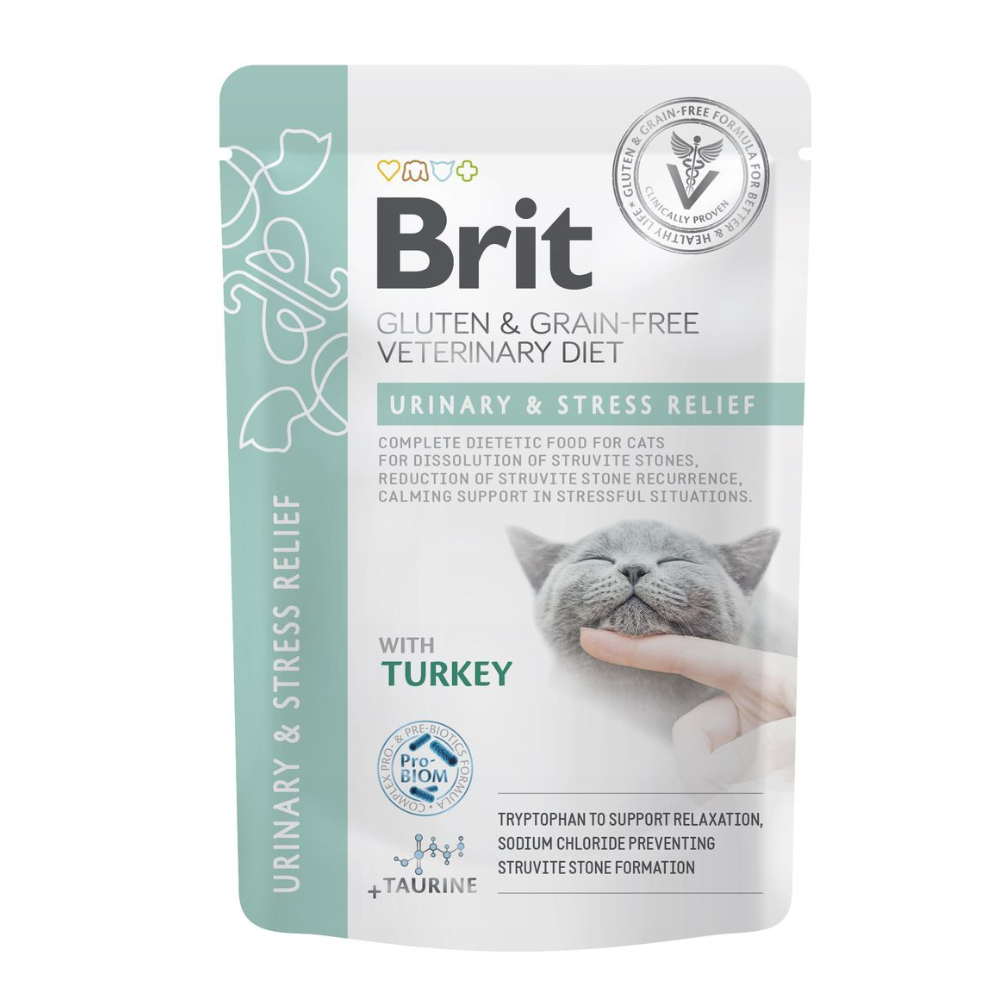 Brit SG DV Gato Salsa URINARIO Y ALIVIO DEL ESTRÉS Pavo (12 x 85 g)