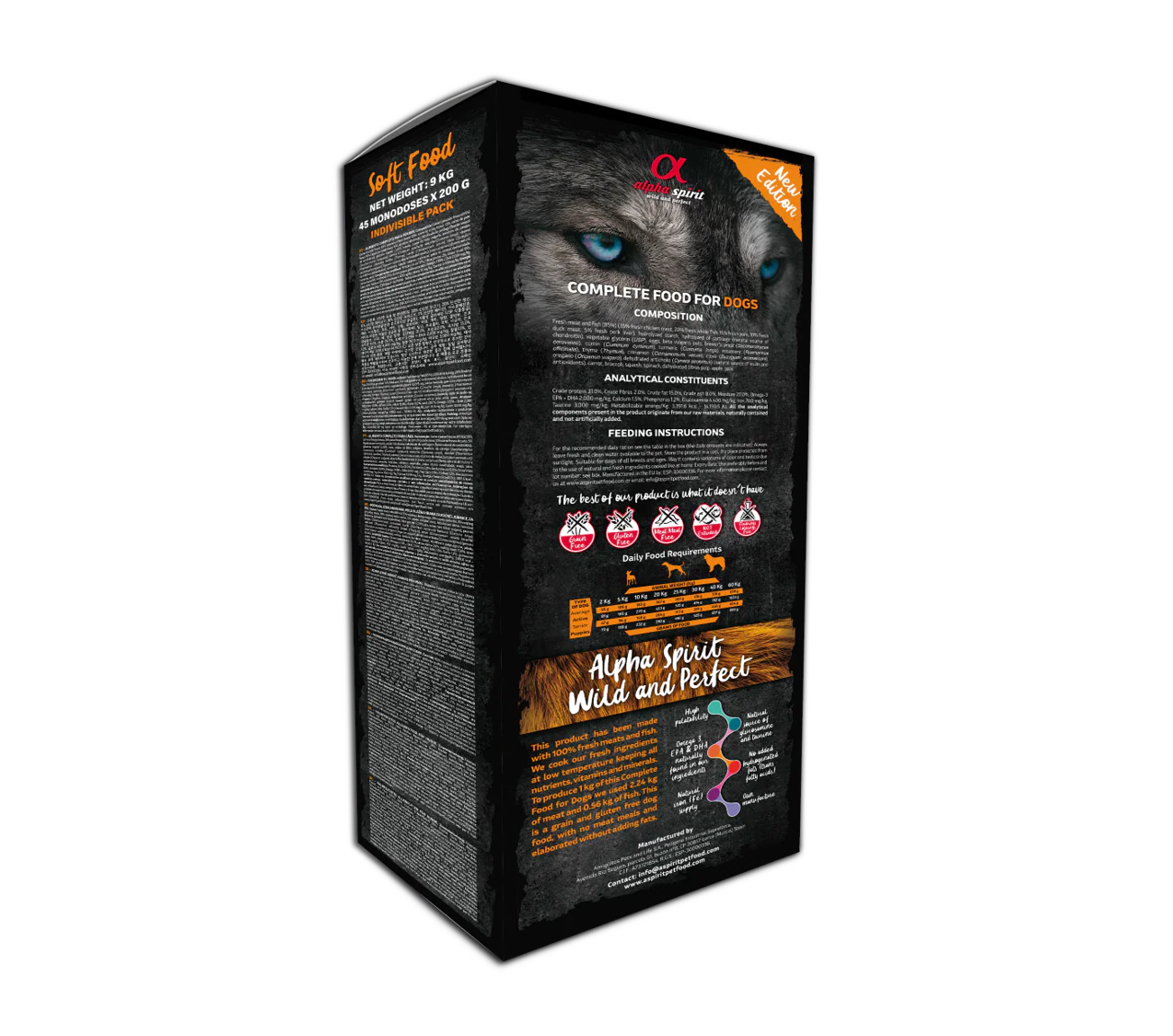 Alpha Spirit Perros Multiproteico Semihumedo Monodosis 1,5KG
