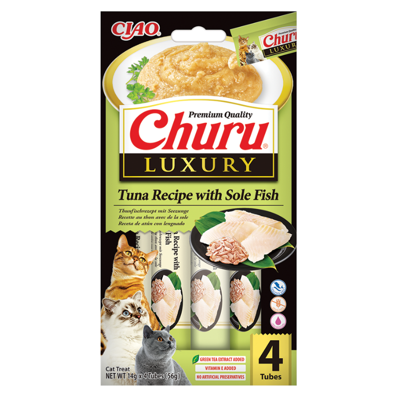 Churu CAT LUXURY Atún y Lenguado (12 uds. de 4 x 14 g)